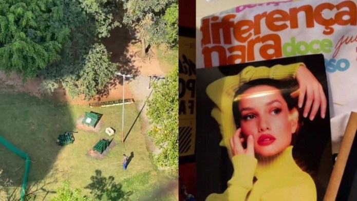 Presente de Juliette em praça (Foto: Reprodução)