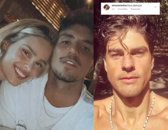 Gabriel Medina e sua mãe, e Evandro Soldati, ex-marido de Yasmin Brunet (Foto: Reprodução)