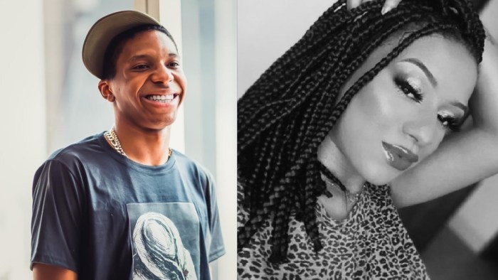 O ator Lucas Penteado, e sua ex-noiva Julia (Foto: Reprodução)