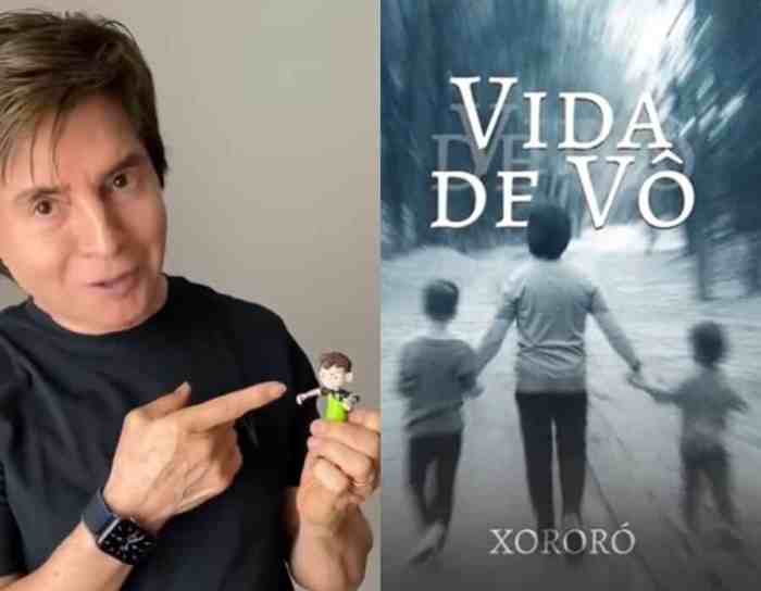 Xororó surgiu com seu neto, após consertar brinquedo (Foto: Reprodução)