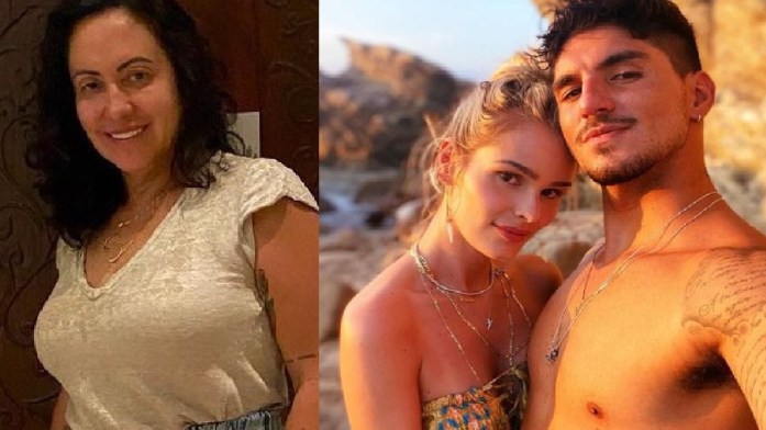 O surfista Gabriel Medina, Simone Medina e Yasmin Brunet (Foto: Reprodução)