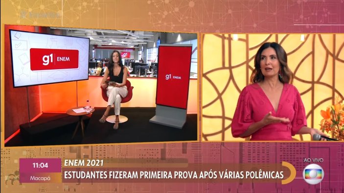 Fátima Bernardes, da Globo (Foto: Reprodução)