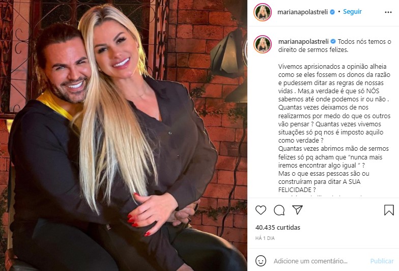 Eduardo Costa posou com a namorada (Foto: Reprodução/ Instagram)