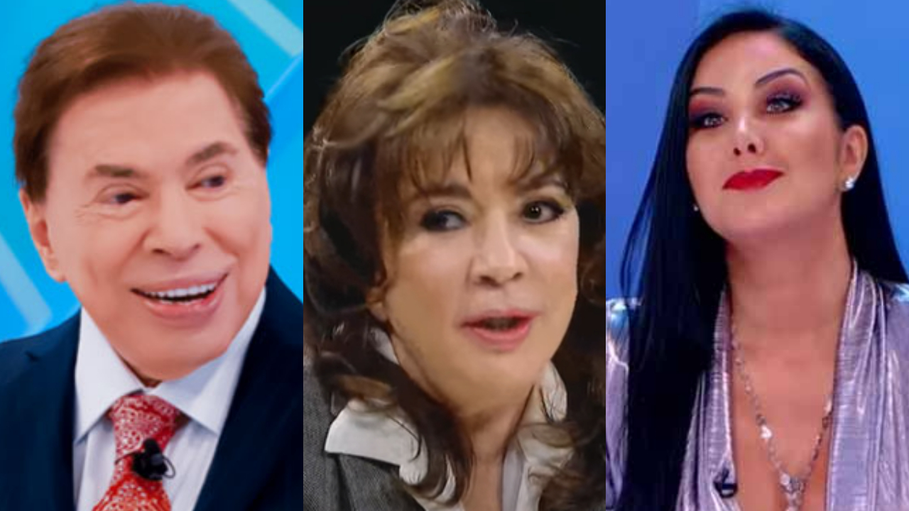 Silvio Santos, Íris Abravanel e Helen Gazanrolli (Foto: Reprodução)