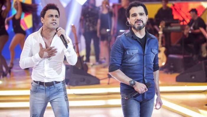 Dupla sertaneja, Zezé e Luciano, se apresentando em programa (Foto: Reprodução)
