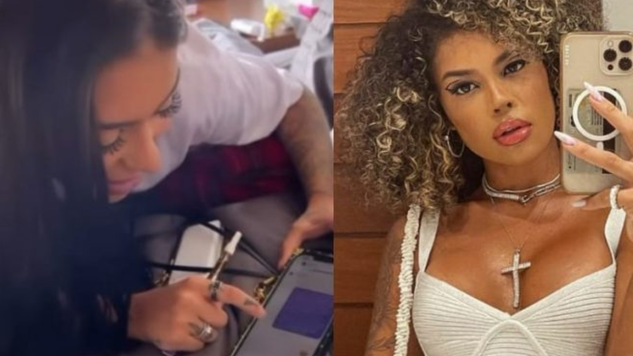 Mirella mostra mensagens (Foto: Reprodução)