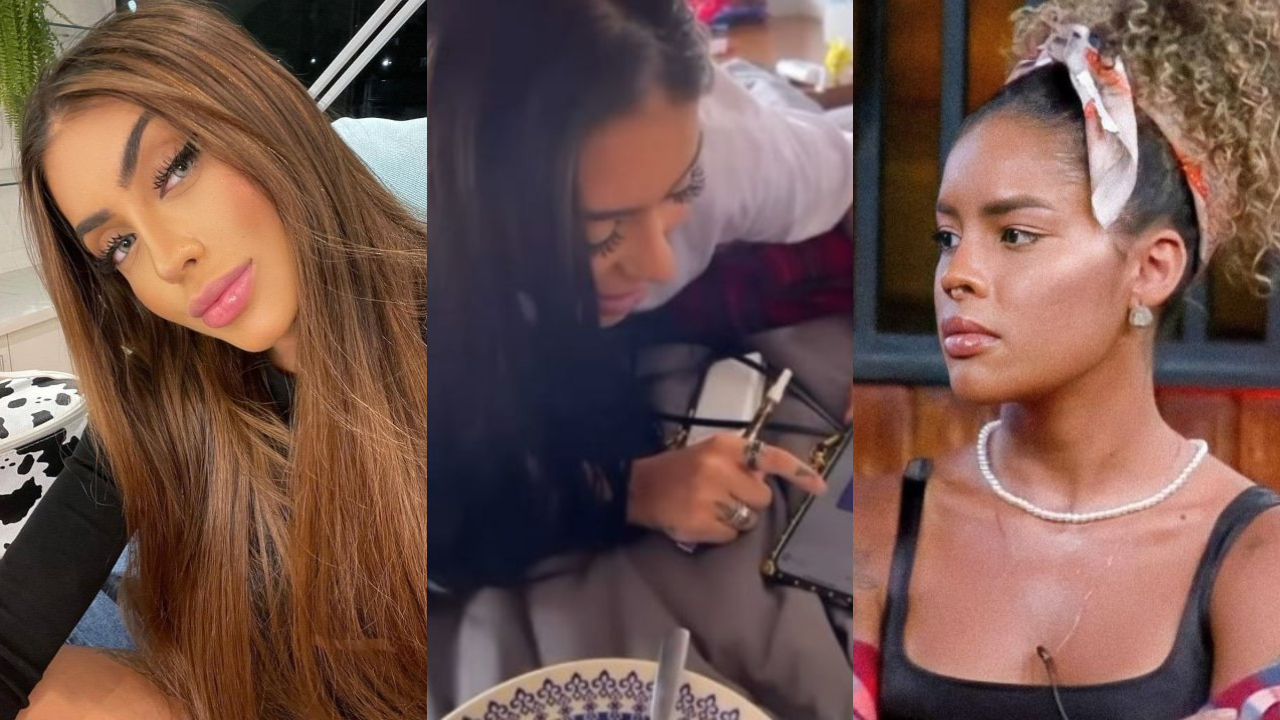 Mirella mostra mensagens que enviou a ex-participante de A Fazenda, Sthe (Foto: Reprodução)