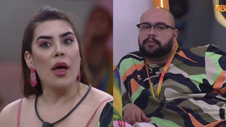 Os participantes do BBB22, Naiara Azevedo e Tiago Abravanel (Foto: Reprodução)