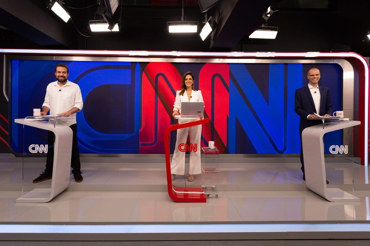 Debate entre Covas e Boulos garante a CNN Brasil primeiro lugar no Ibope (Foto: Reprodução)