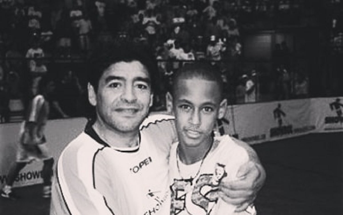 Maradona e Neymar (Foto: Reprodução)