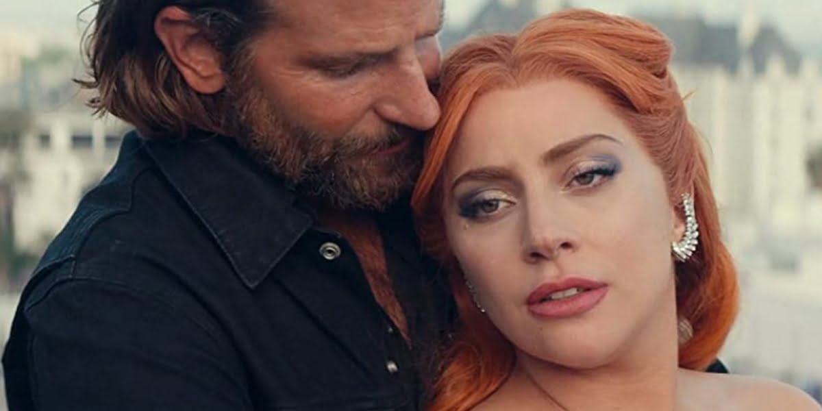 Bradley Cooper e Lady Gaga em Nasce Uma Estrela, que teve boa audiência em Tela Quente, na Globo (Foto: Reprodução/IMDb)