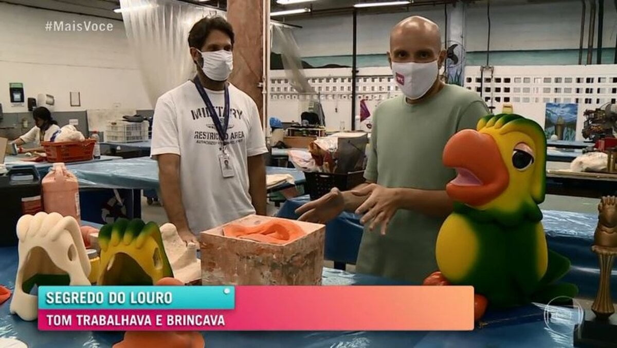 O Louro José era produzido no departamento de adereços da Fábrica de Cenários dos Estúdios Globo (Foto: Globo)