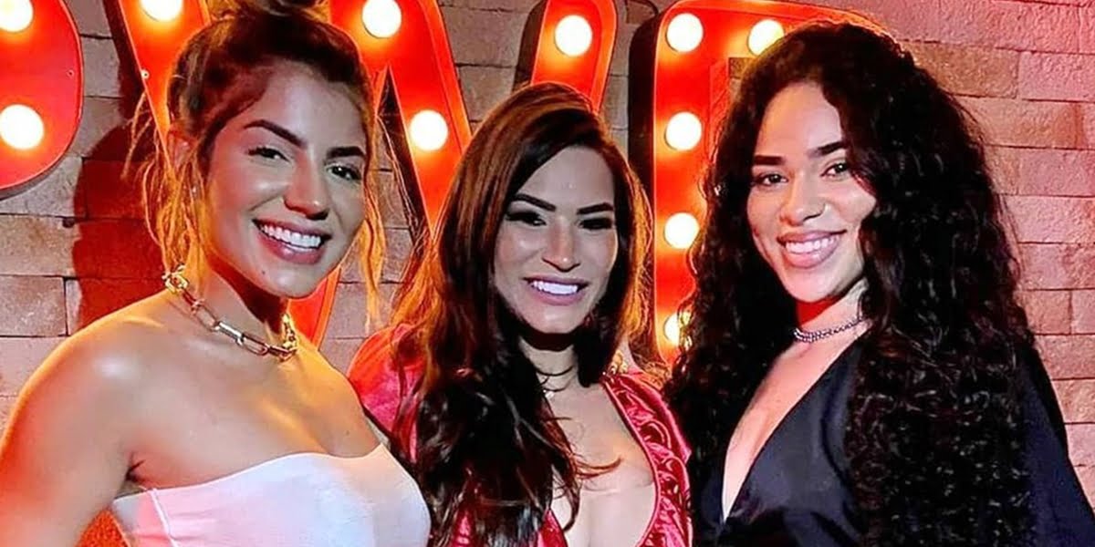 Hariany Almeida, Raissa Barbosa e Elana Valenaria durante festa em uma balada (Foto: Reprodução/Instagram)