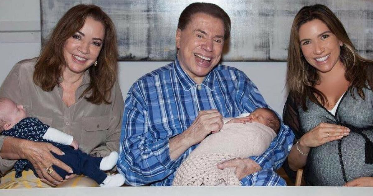 Silvio Santos e parte de sua família (Foto: Reprodução)