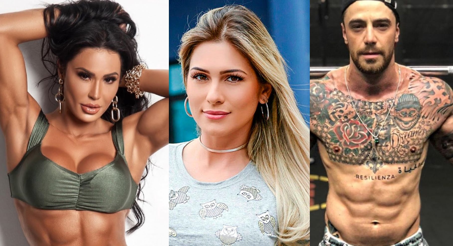Gracyanne Barbosa, Lívia Andrade e Felipe Titto são prováveis no BBB21 (Foto: Reprodução)