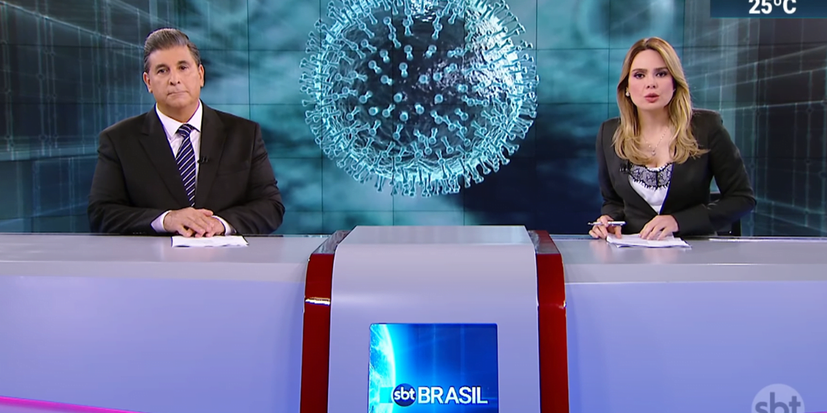 Carlos Nascimento e Rachel Sheherazade no SBT Brasil; ambos não tiveram contrato renovado (Foto: Reprodução)