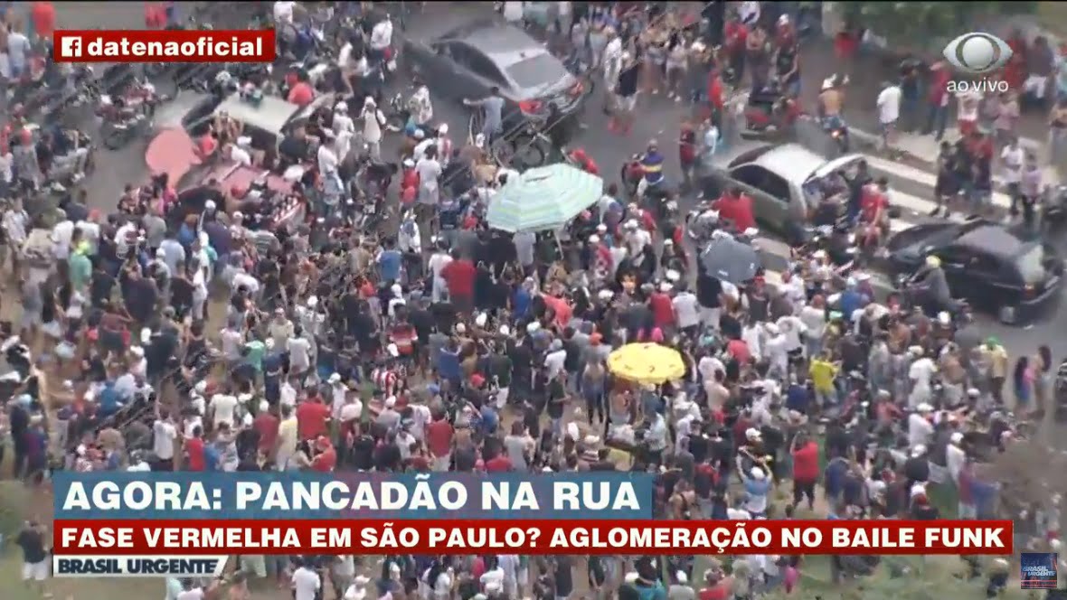Datena critica aglomerações em São Paulo (Foto: Reprodução)