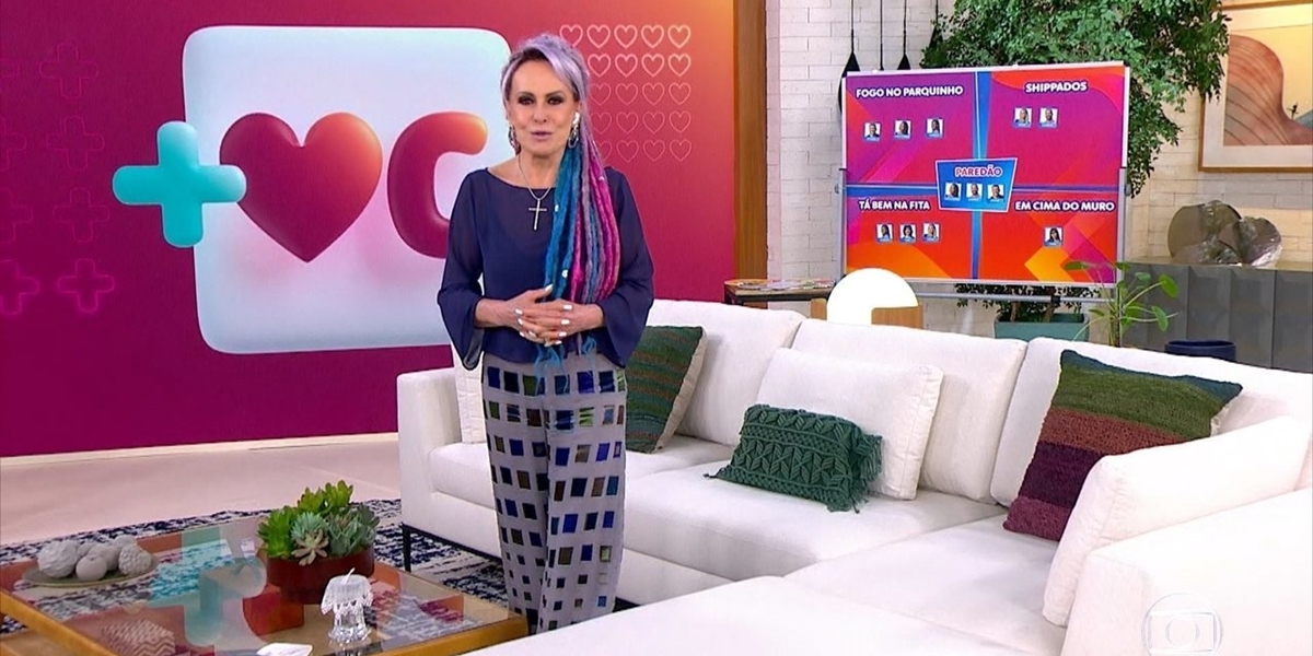 Ana Maria Braga na estreia do novo estúdio do Mais Você em São Paulo (Foto: Reprodução/TV Globo)