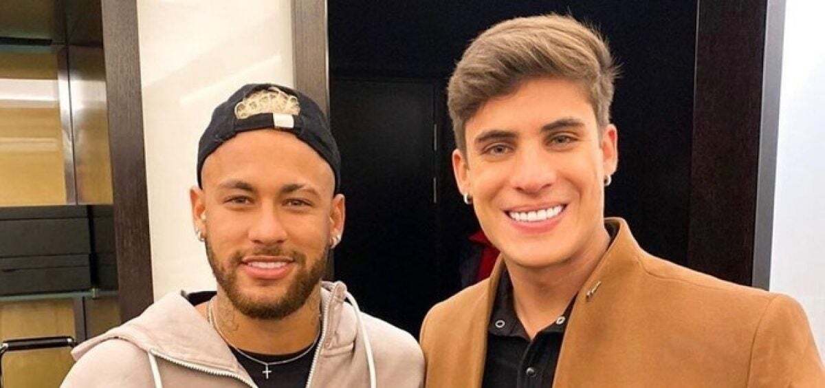 Tiago Ramos e Neymar juntos (Foto: Reprodução)