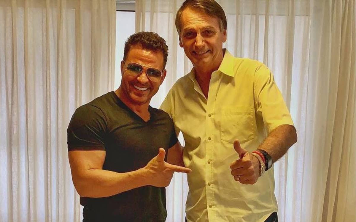 Eduardo Costa e Jair Bolsonaro juntos (Foto: Reprodução)