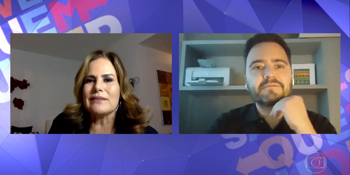 Renata Ceribelli entrevista Daniel Ortiz no Fantástico (Foto: Reprodução/TV Globo)