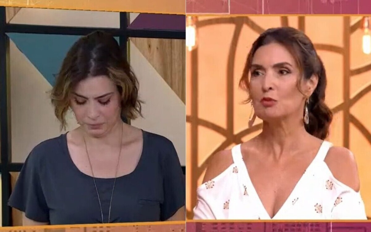 Michelle Loreto se emociona durante matinal de Fátima Bernardes na Globo (Foto: Reprodução)