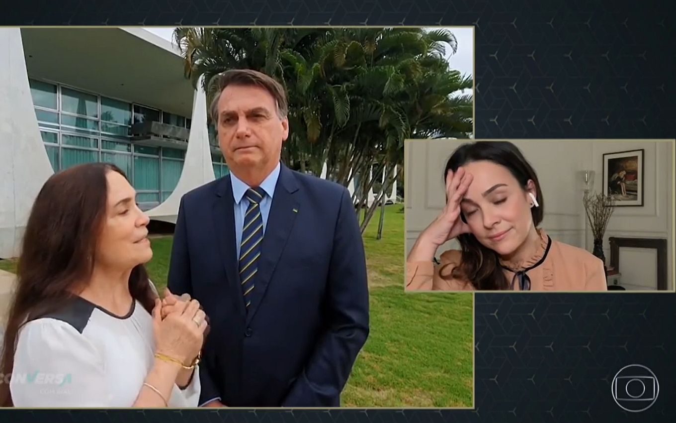 Gabriela Duarte tem reação inesperada após ver mãe junto a Bolsonaro (Foto: Reprodução)