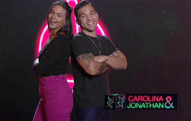 Jonathan Costa e Carolina Santos (Foto: Reprodução)