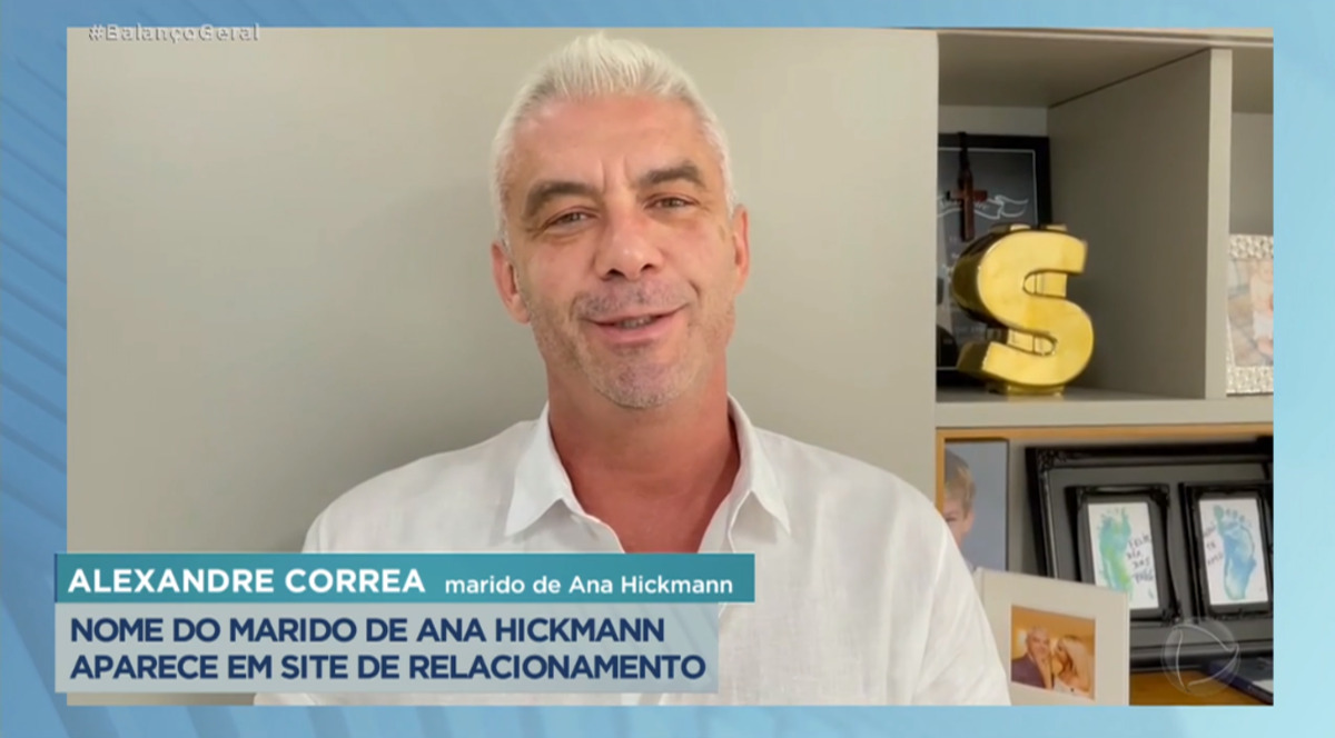 Alexandre Correa, marido de Ana Hickmann, vai a TV explicar situação em site de relacionamentos (Foto: Reprodução)