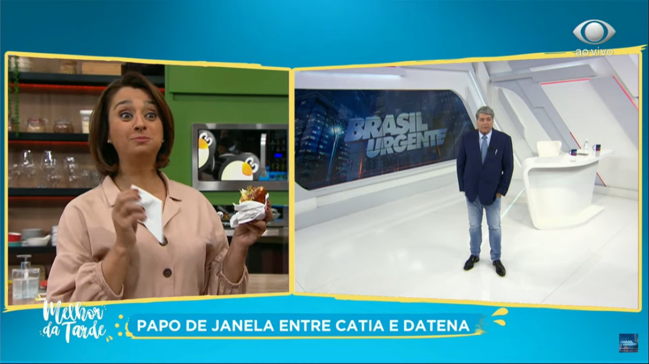 Catia Fonseca e Datena (Foto: Reprodução)