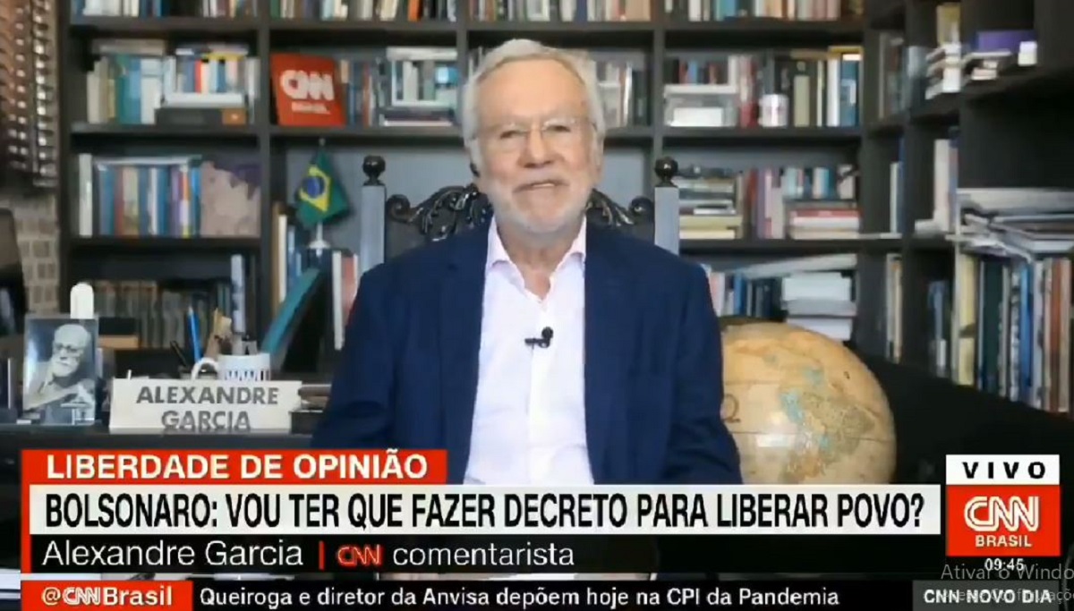 Alexandre Garcia na CNN Brasil (Foto: Reprodução)