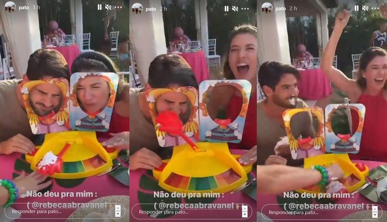 Alexandre Pato e Rebeca Abravanel voltaram a causar na mídia por conta de uma brincadeira que fizeram nas redes sociais (Foto: Reprodução)