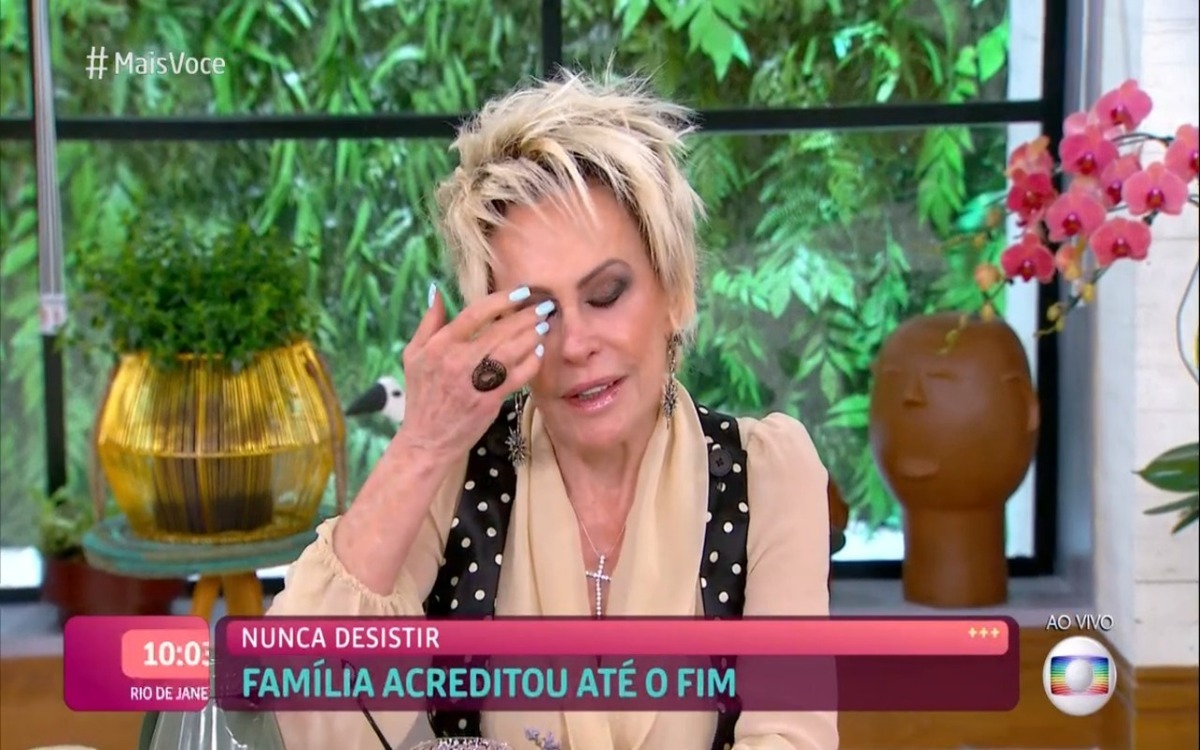 Ana Maria Braga chorou ao vivo no Mais Você (foto: Divulgação)