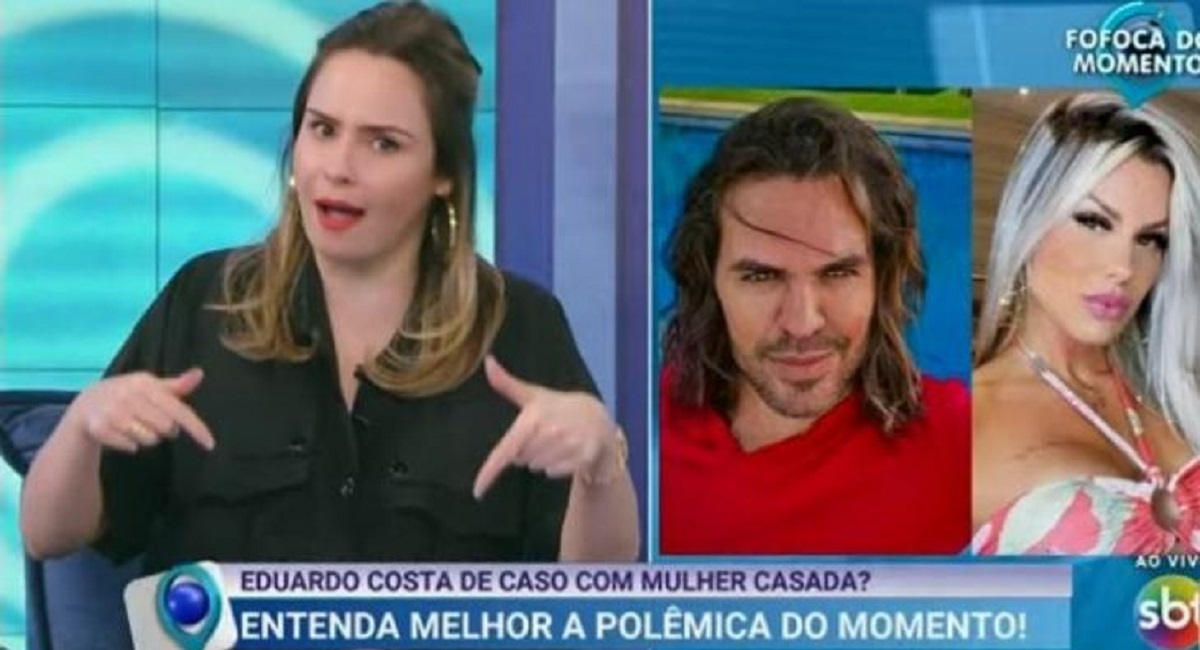 A apresentadora Ana Paula Renault comentou sobre polêmica de Eduardo Costa no Fofocalizando do SBT (Foto: Reprodução)