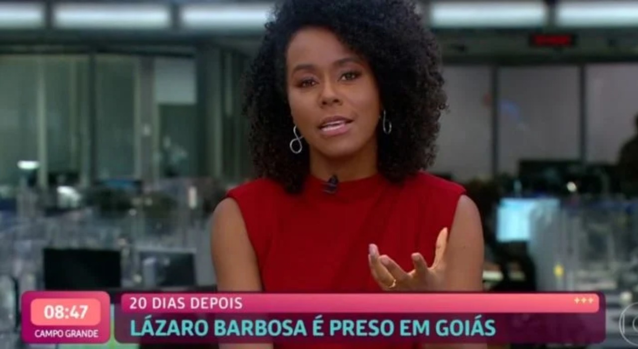 Maju Coutinho invadiu a programação da Globo com a notícia da morte de Lázaro Barbosa (Foto: Reprodução)