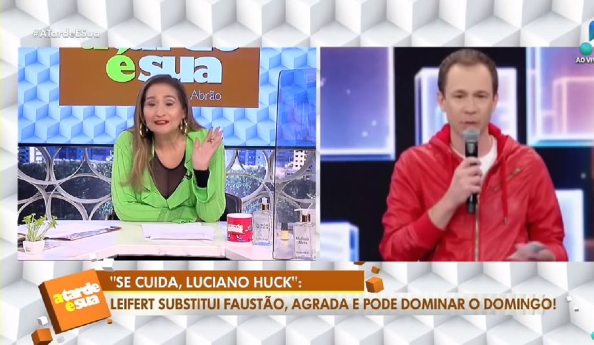 Jornalista Sonia Abrão falou de Tiago Leifert na RedeTV (Foto: Reprodução)