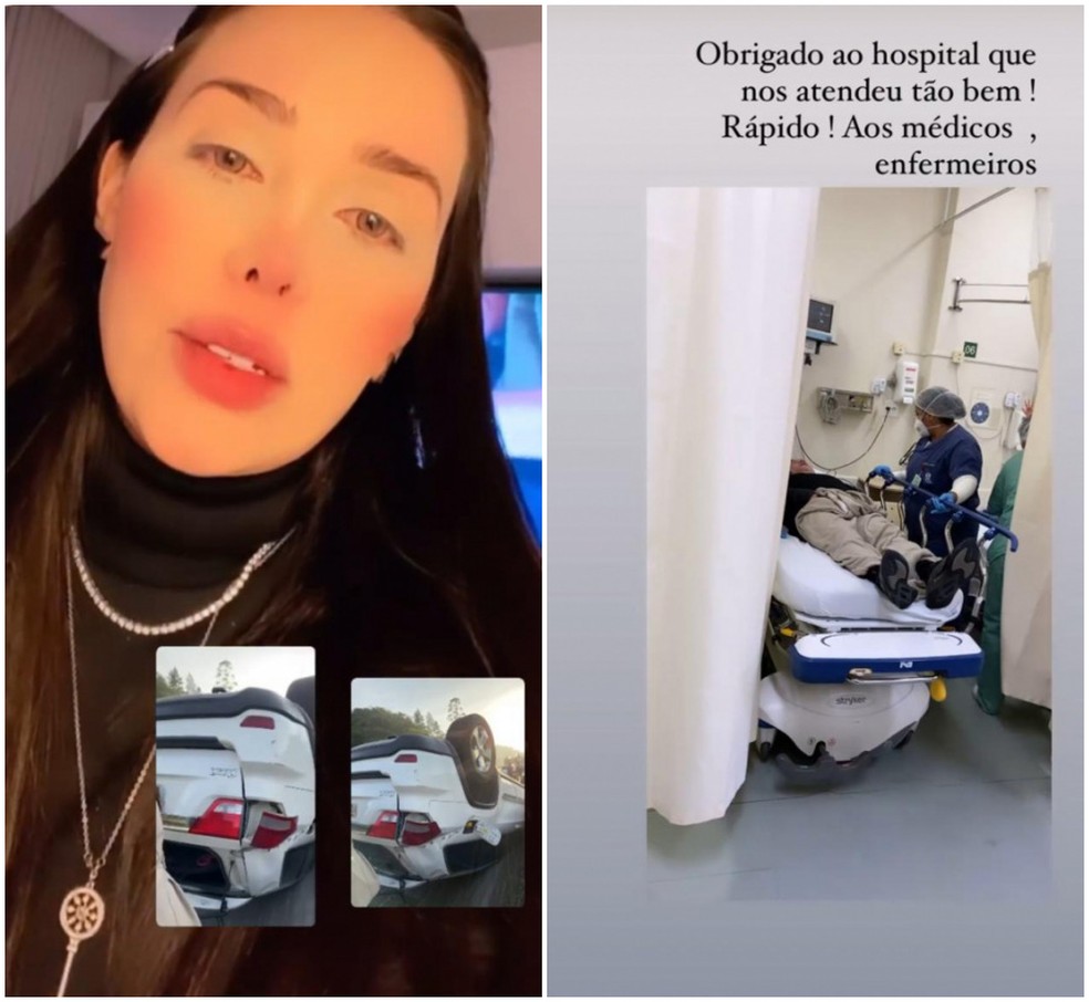 Giovani sofre acidente de carro com Anna Carolina 