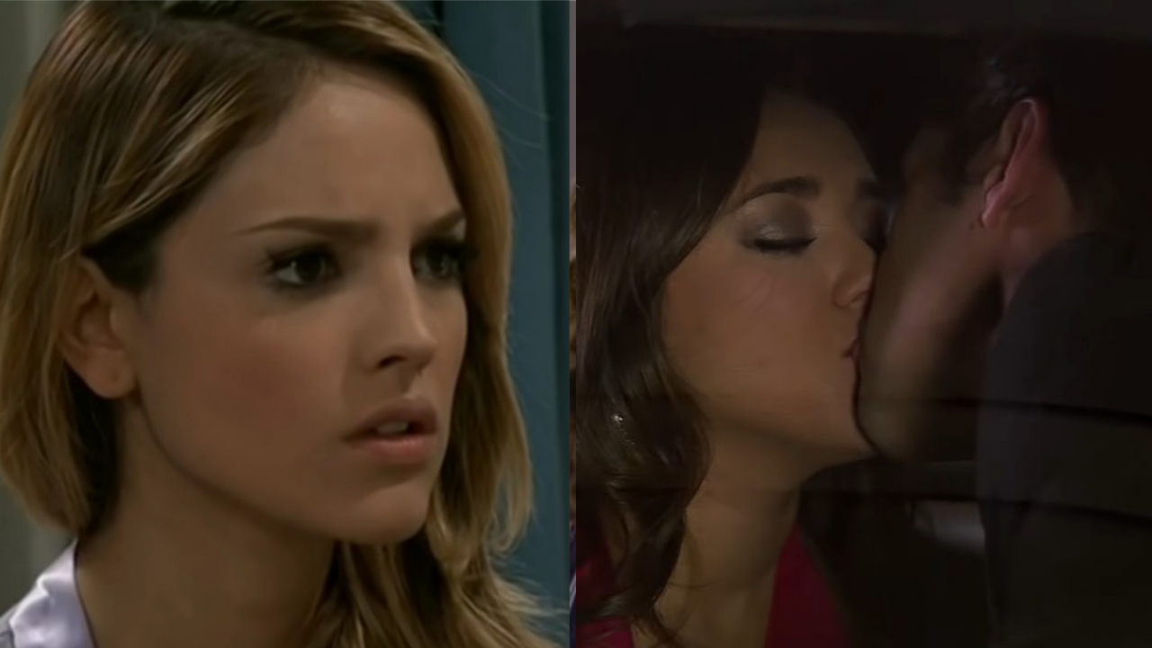 Nikki flagra Roy e Lili aos beijos em Amores Verdadeiros. (Foto: Divulgação)