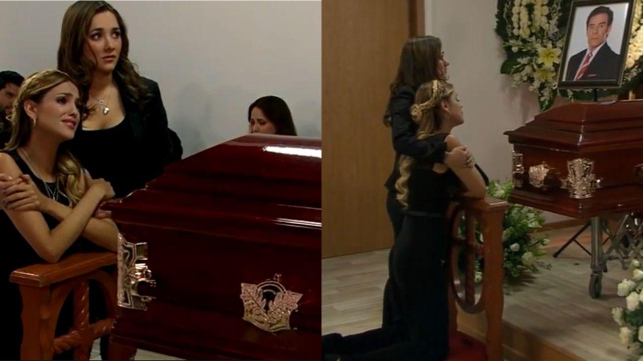 Nikki (Eiza González) desaba com a morte do pai na novela Amores Verdadeiros (Foto: Reprodução/SBT)