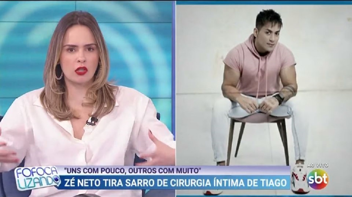 Ana comentou sobre órgão do Tiago no Fofocalizando do SBT (Foto: Reprodução)