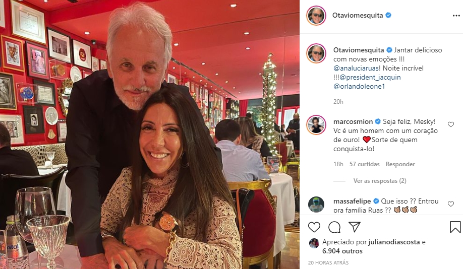 Otávio Mesquita assume namoro com Ana Paula Ruas (Foto: Reprodução)