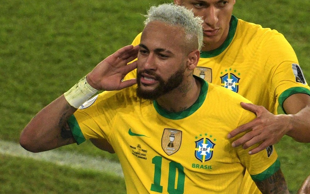 Neymar, um dos titulares da Seleção Brasileira, que teve final da Copa América com transmissão do SBT (Foto: Reprodução)