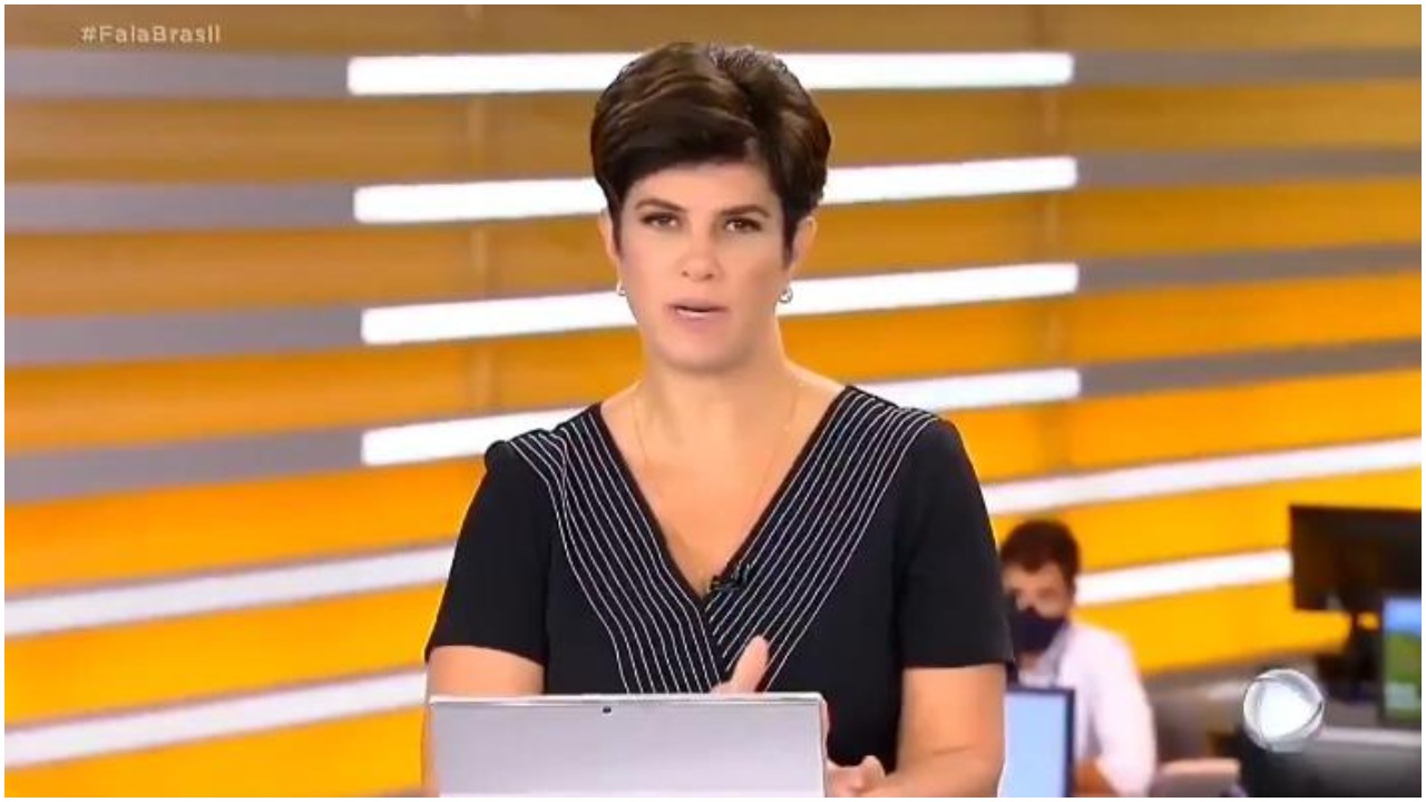 Mariana Godoy critica Bolsonaro ao vivo na Record (Foto: Reprodução)