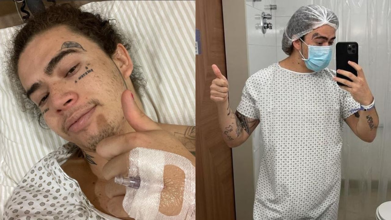 Whindersson Nunes compartilha foto, em um quarto de hospital e diz que vai passar por cirurgia pela segunda vez em região íntima (Foto: Reprodução)