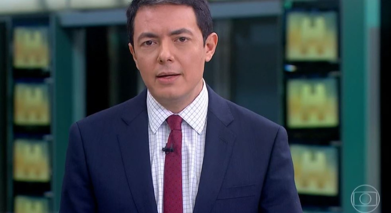Alan Severiano entrou às pressas na Globo no Jornal Hoje (Foto: Reprodução)