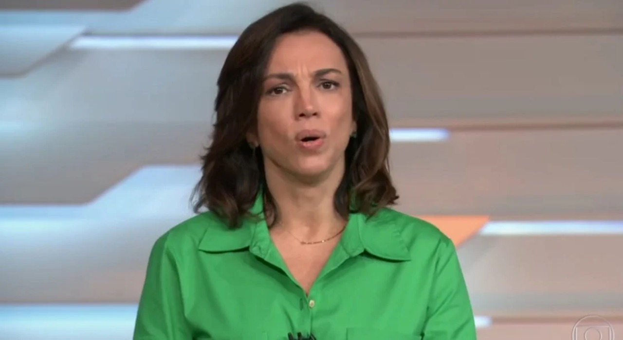Ana Paula Araújo, colega de Chico Pinheiro, comanda o Bom Dia Brasil nas manhãs da Globo (Foto: Reprodução)