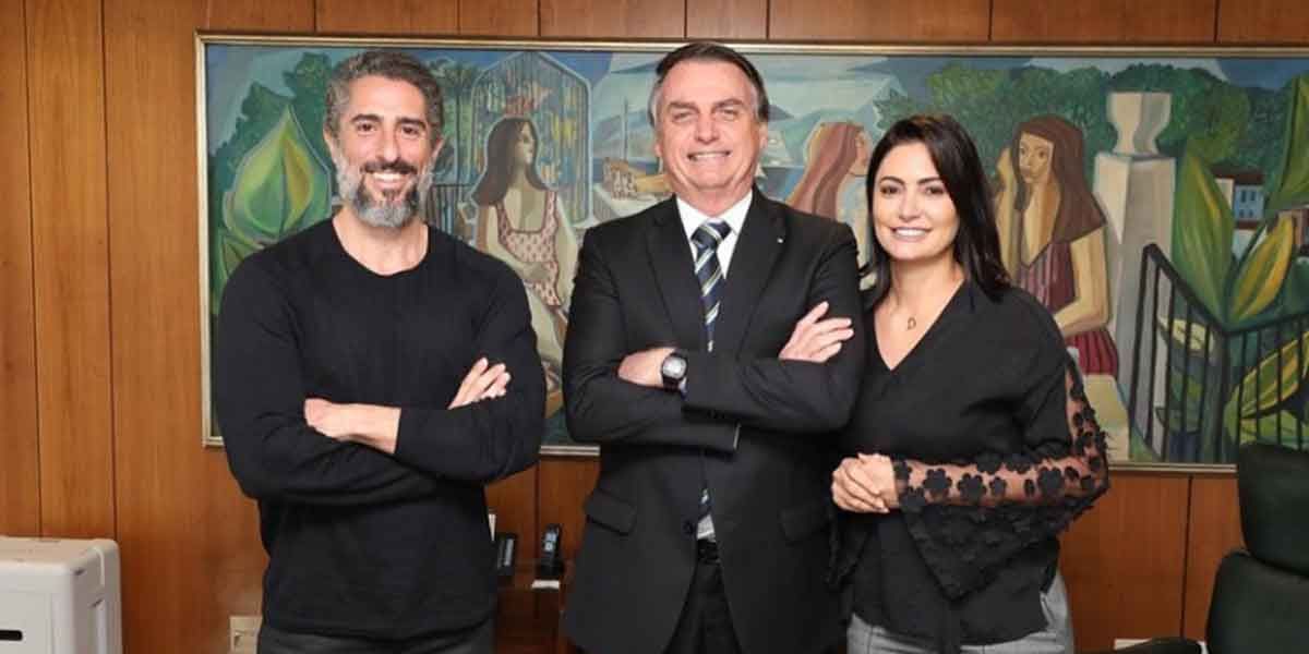 Marcos Mion teve encontro com Bolsonaro e sua esposa, Michelle (Foto: Reprodução)
