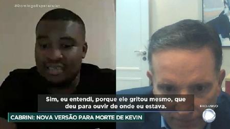 Nova testemunha do caso MC Kevin em entrevista para Roberto Cabrini (Foto: Reprodução)