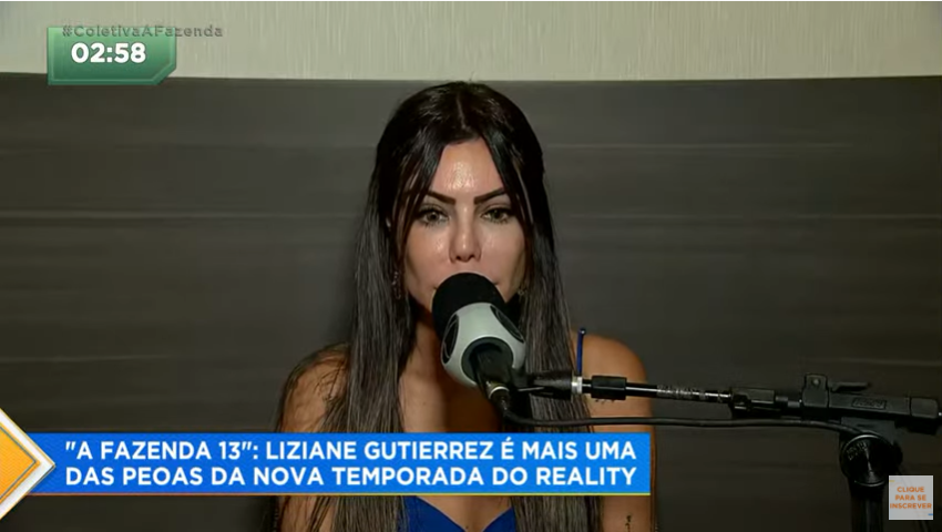 Liziane Gutierrez entrou para o reality (Foto: Record)