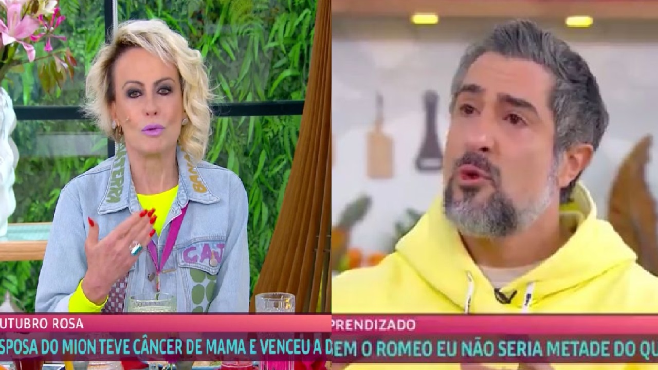 Ana Maria Braga e Marcos Mion, na Globo (Foto: Reproduçao)
